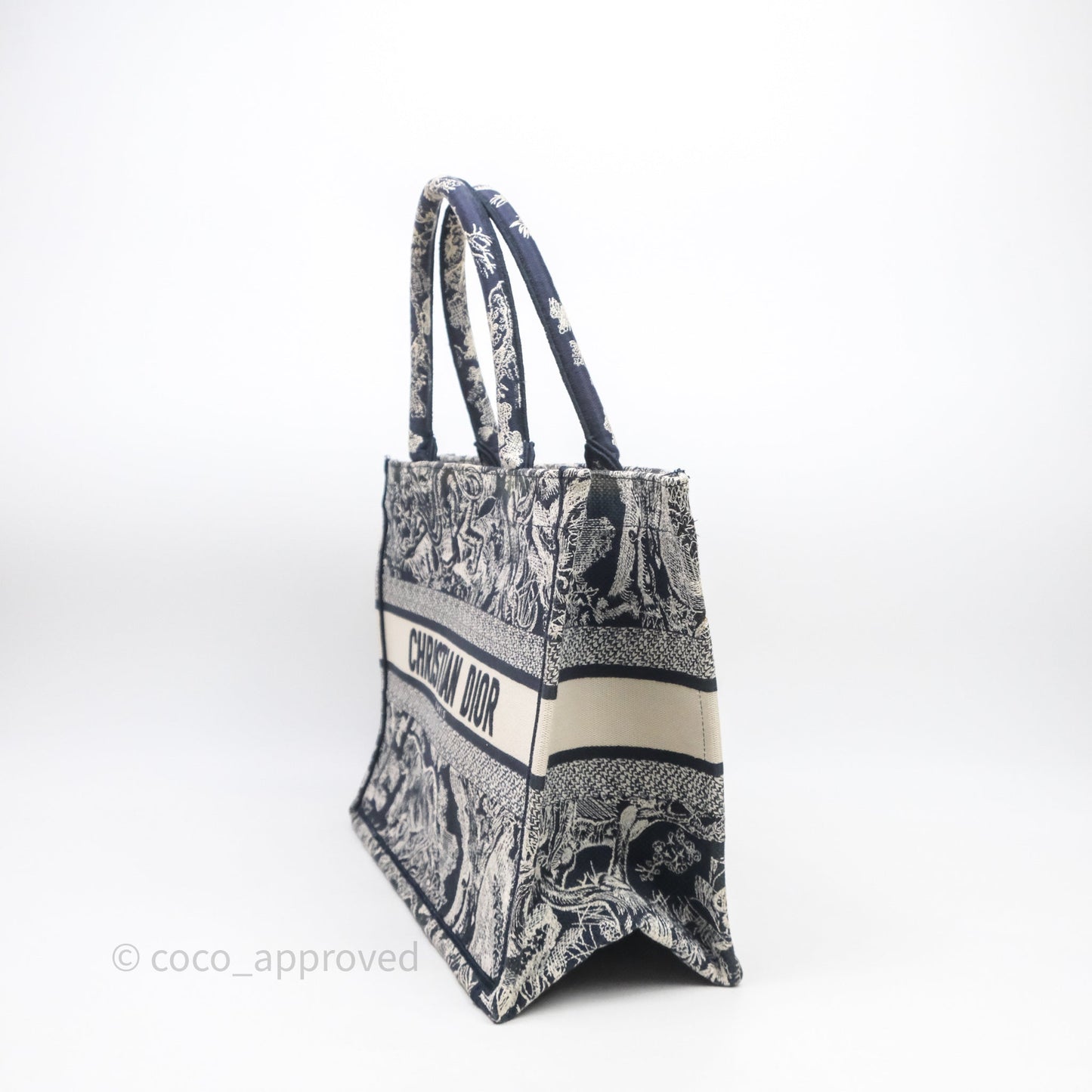 Christian Dior Toile De Jouy Medium Book Tote Canvas