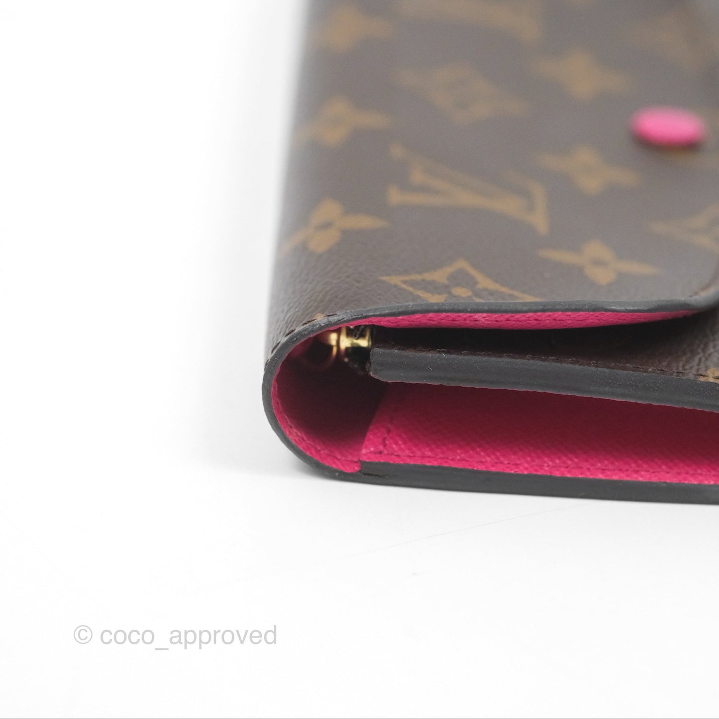 Louis Vuitton Emilie Wallet Monogram Canvas Fuchsia Pink