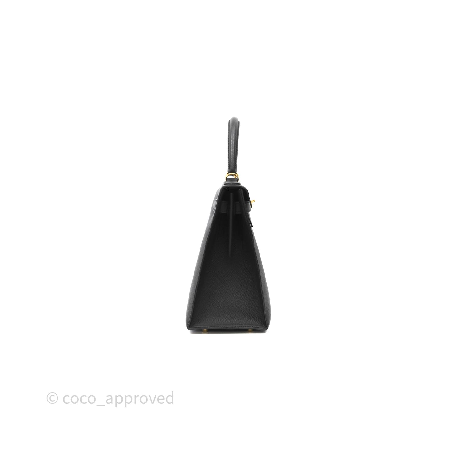 Hermès Kelly 28 Black Epsom Gold Hardware