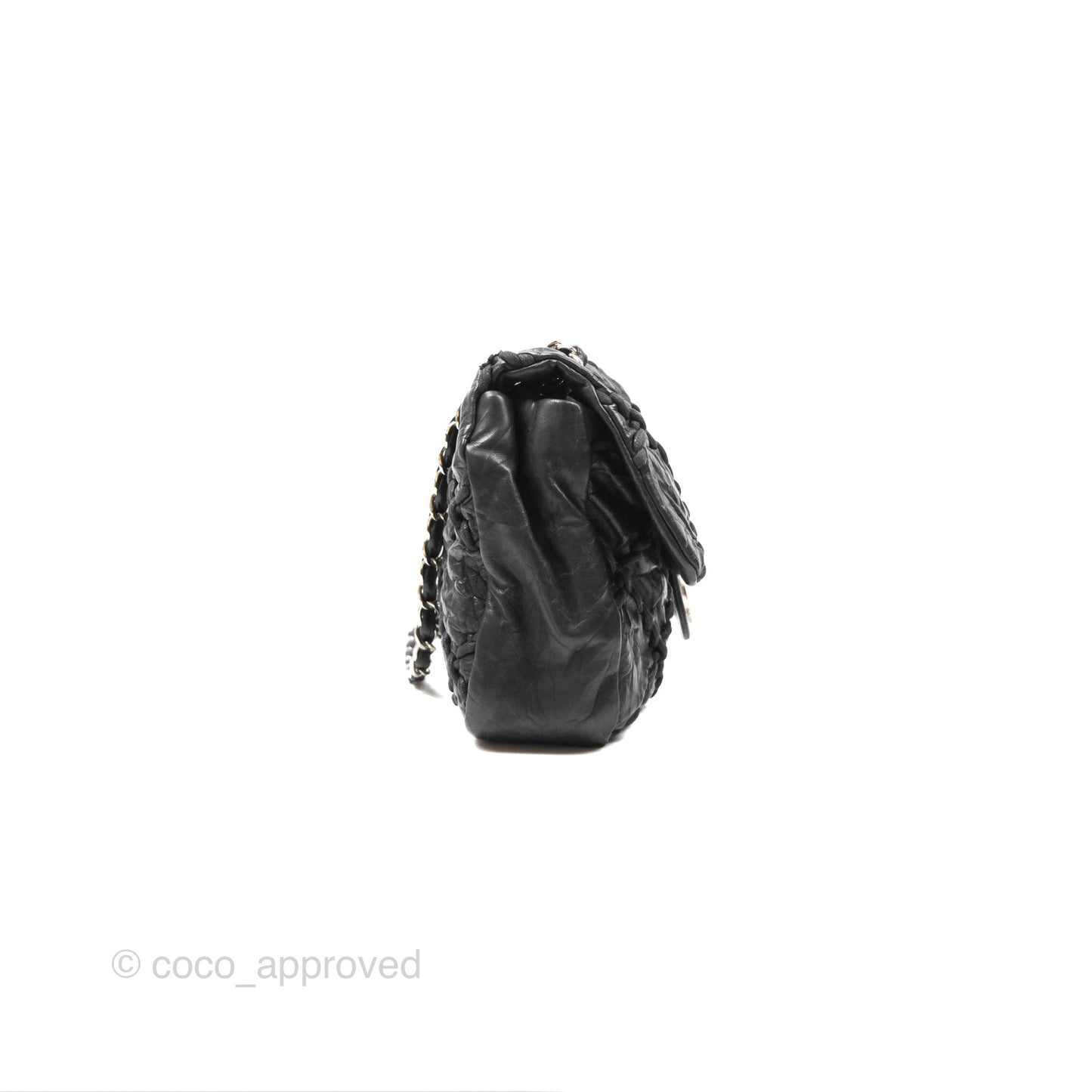 Chanel Large Flap Bag Dark Navy Silver Hardware
