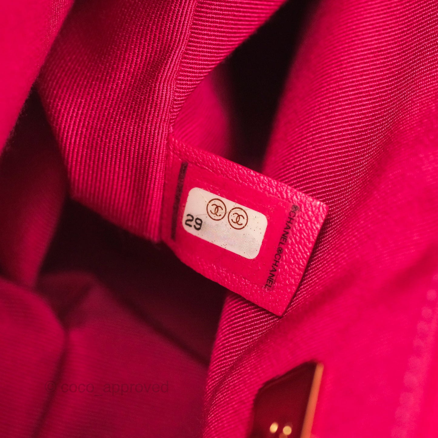 Chanel 19 Large (Medium) Dark Pink Goatskin Mixed Hardware