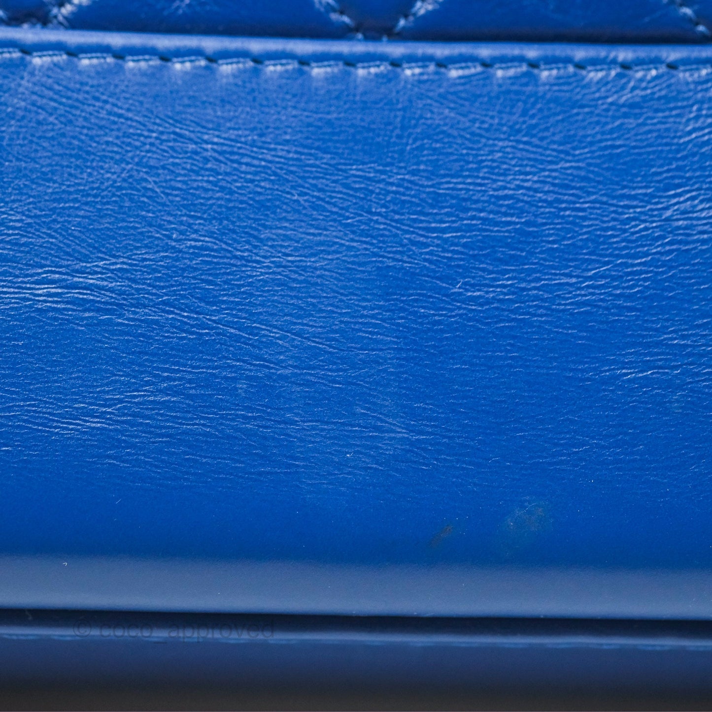 Chanel Quilted Medium Gabrielle Logo Handle Hobo Blue Aged Calfskin