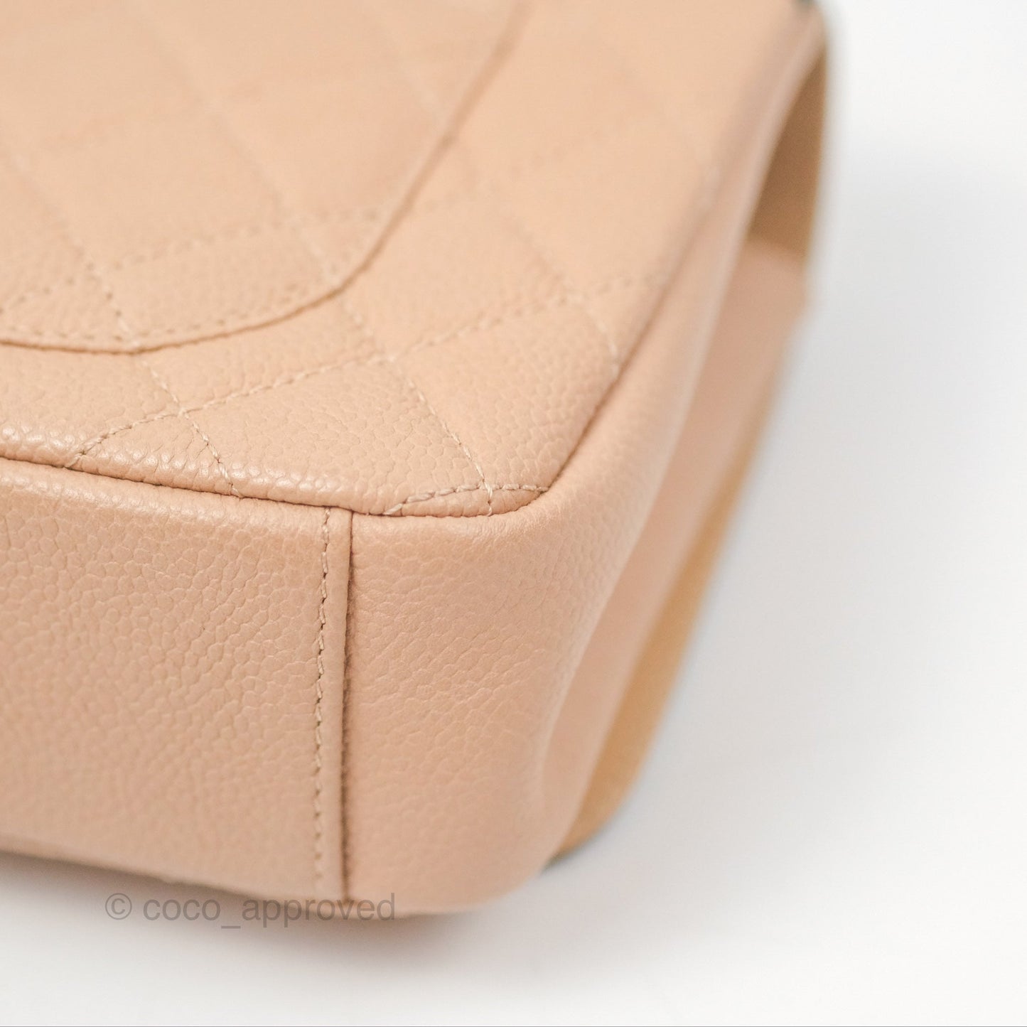 Chanel Quilted Small CC Filigree Flap Beige Black Caviar