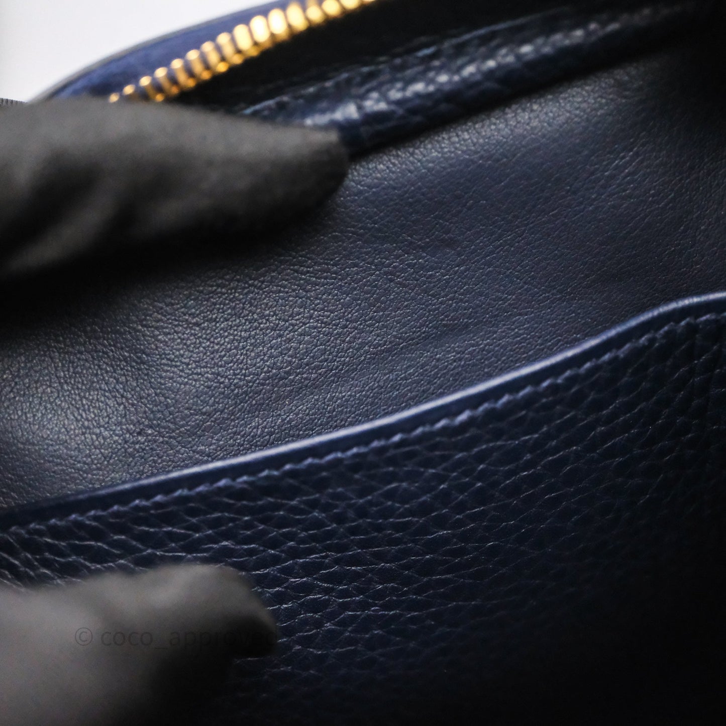 Hermès Lindy 30 Bleu Nuit 2Z Clemence Gold Hardware