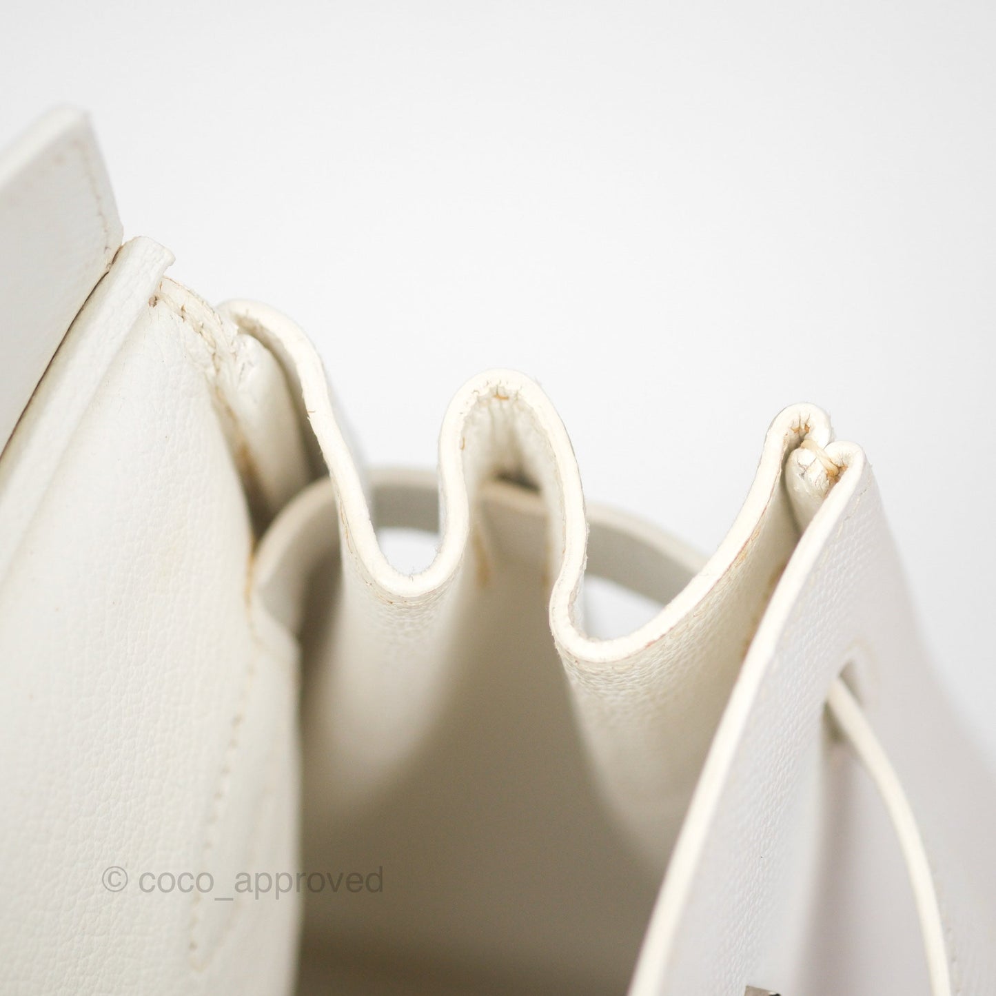 Hermès Birkin 30 Retourne White Epsom Palladium Hardware