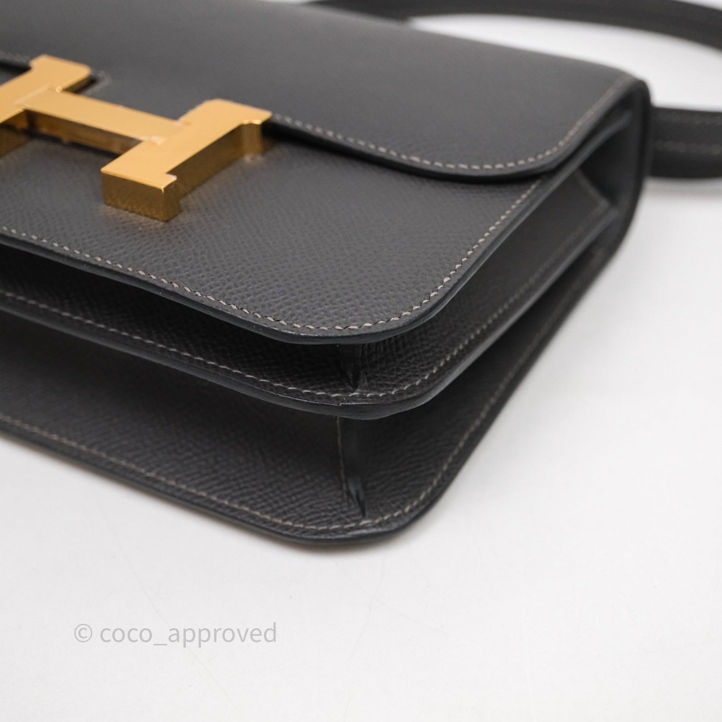Hermès Constance Mini 18cm Graphite 88 Epsom Gold Hardware