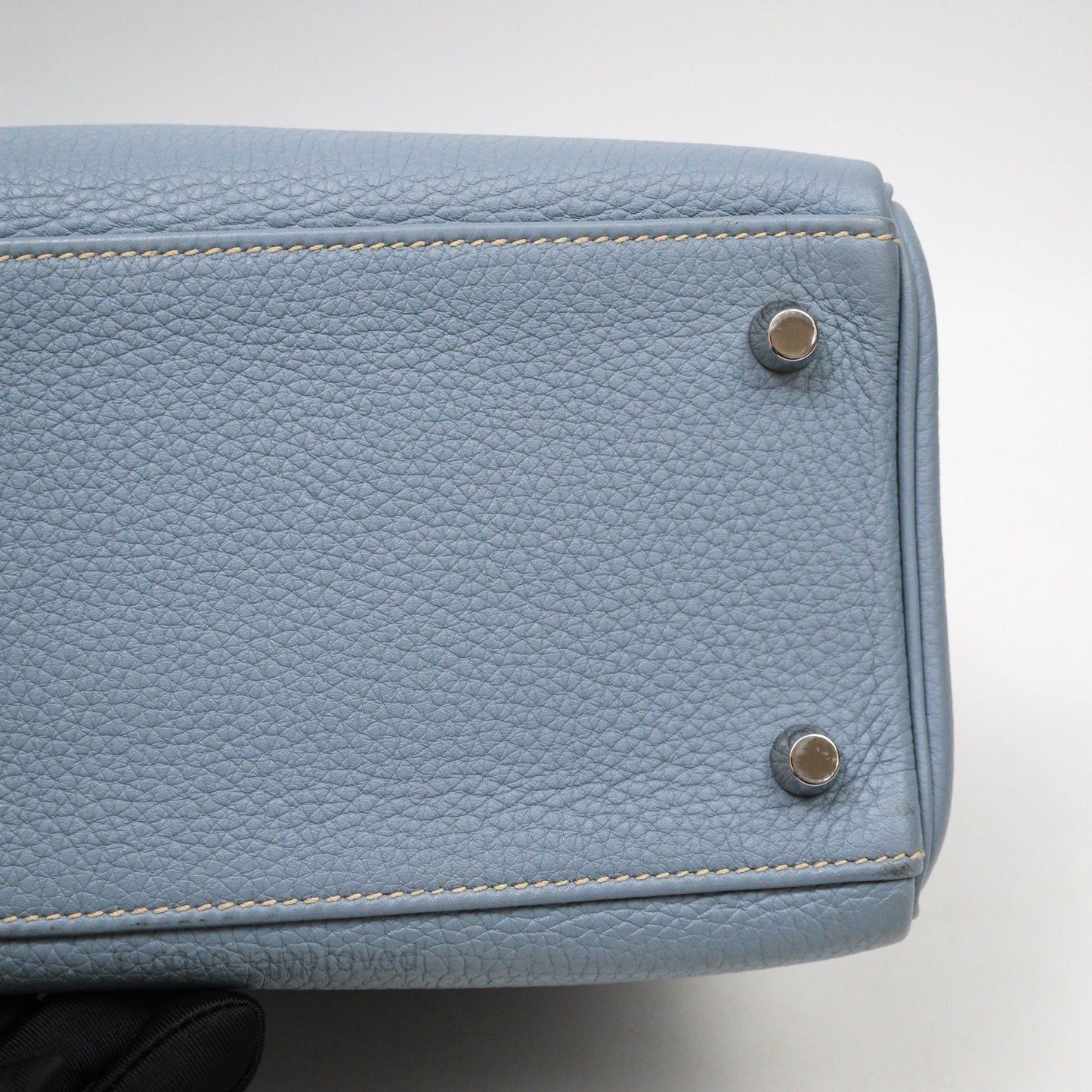 Hermès Kelly 28 Bleu Lin J7 Togo Palladium Hardware