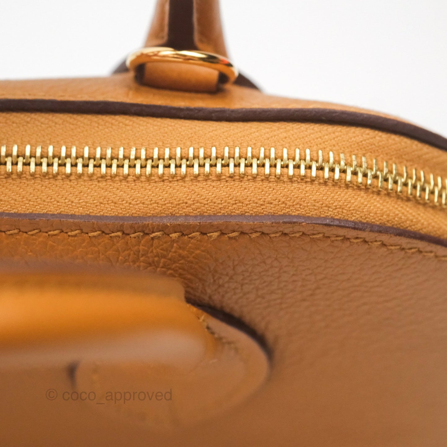 Hermès Bolide Mini 1923 Evercolor Caramel 28/ Mauve Pale 09 Gold Hardware