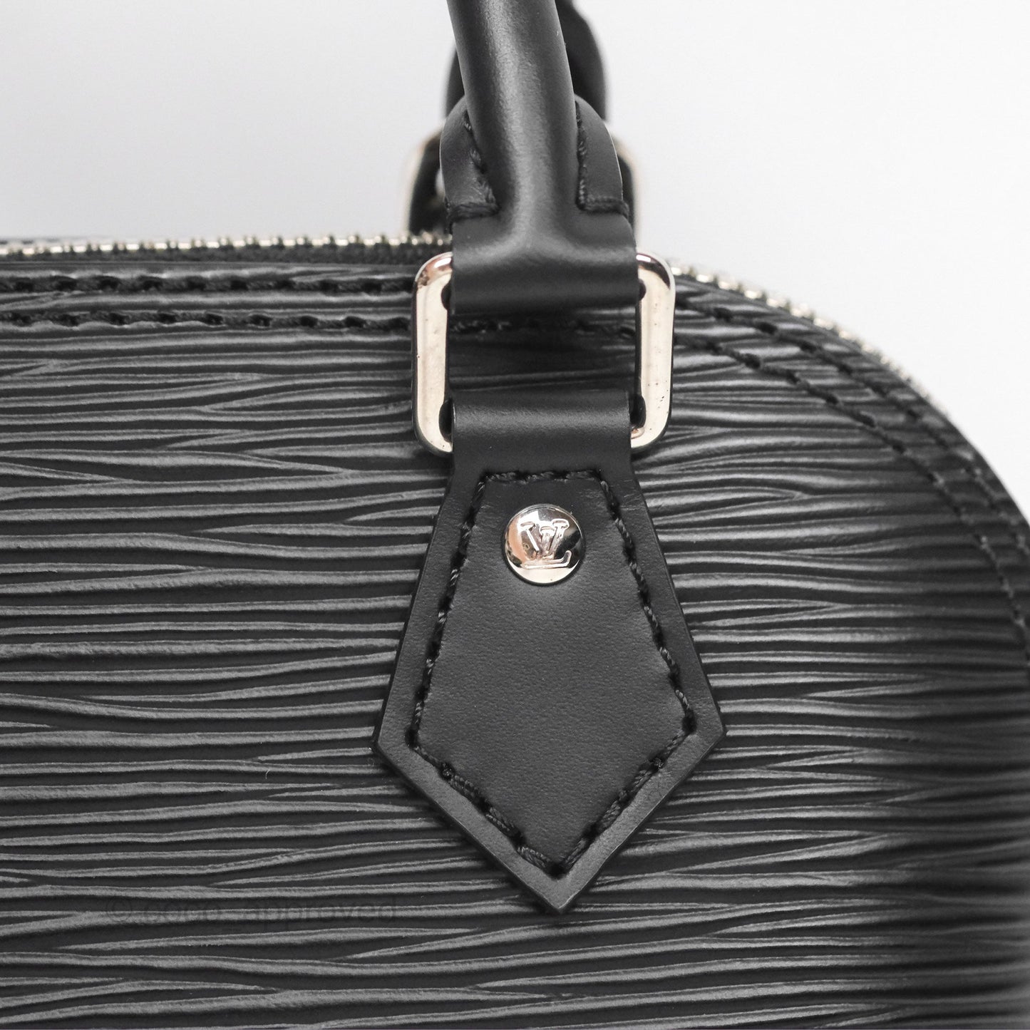Louis Vuitton Alma Nano Black Silver Hardware