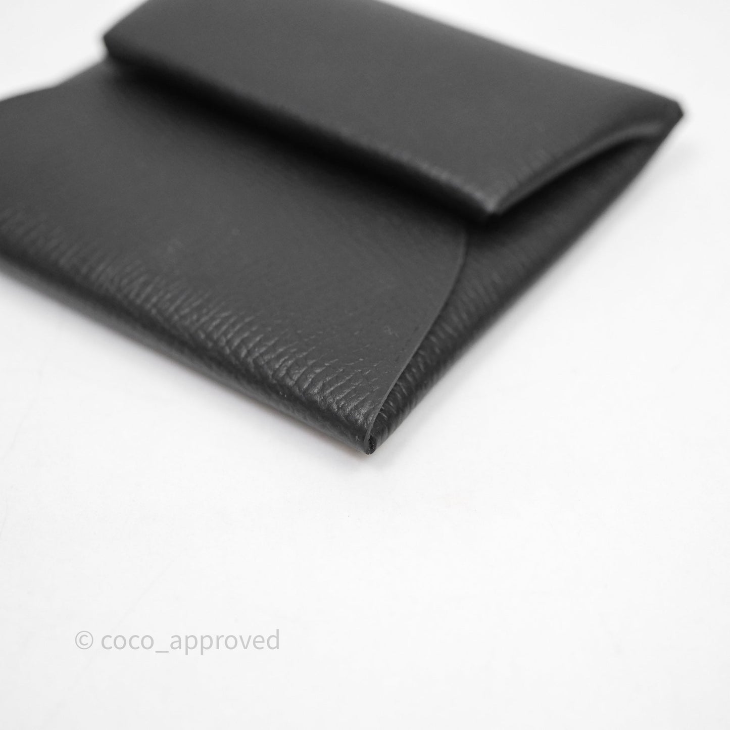 Hermes Bastia Change Purse Black Epsom