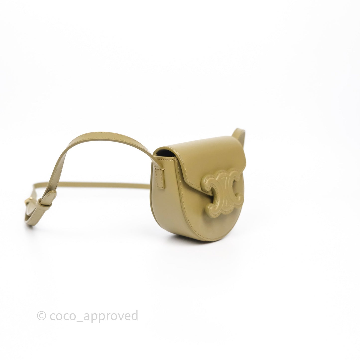 Celine Mini Besace Cuir Triomphe Green Calfskin