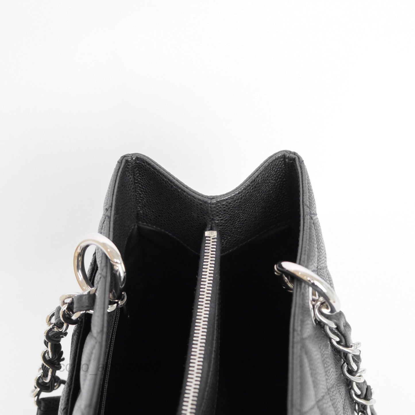 Chanel GST Black Caviar Silver Hardware
