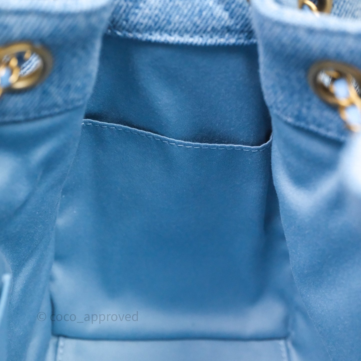 Chanel 25 Small Hobo Blue Washed Denim Aged Gold Hardware