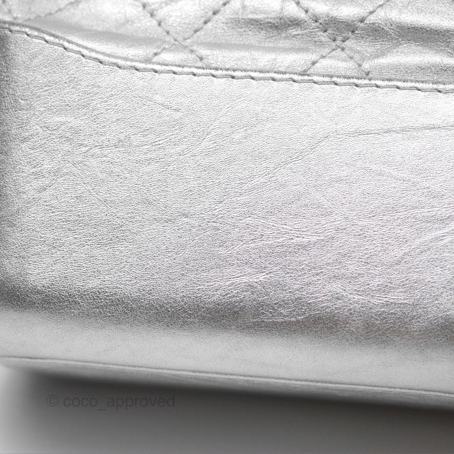Chanel Large Gabrielle Hobo Metallic Silver Aged Calfskin Mixed Hardware