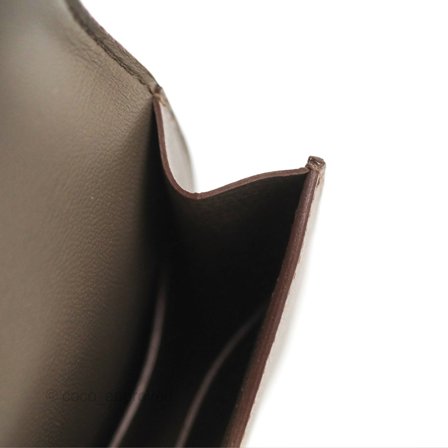 Hermès Constance Slim Wallet Etain Epsom Gold Hardware