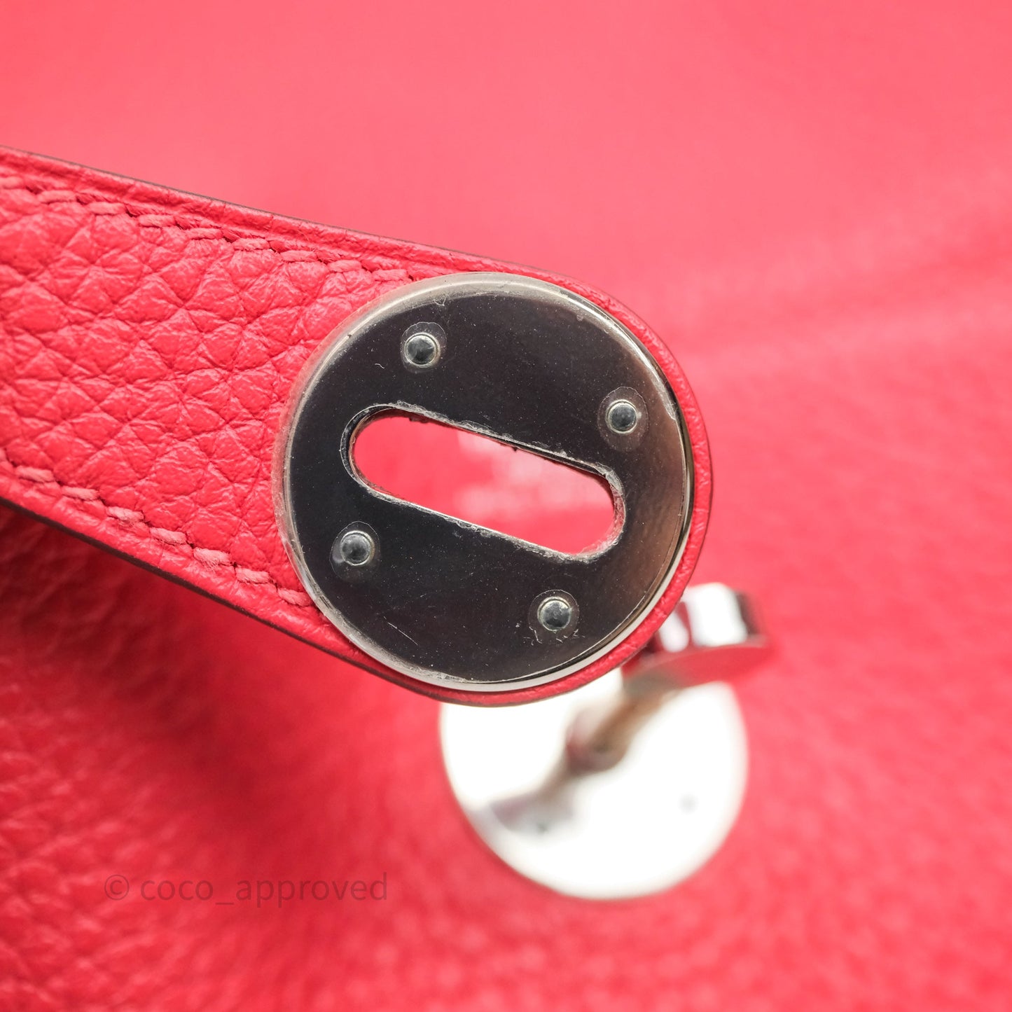 Hermes Lindy 26 Clemence Rouge Palladium Hardware