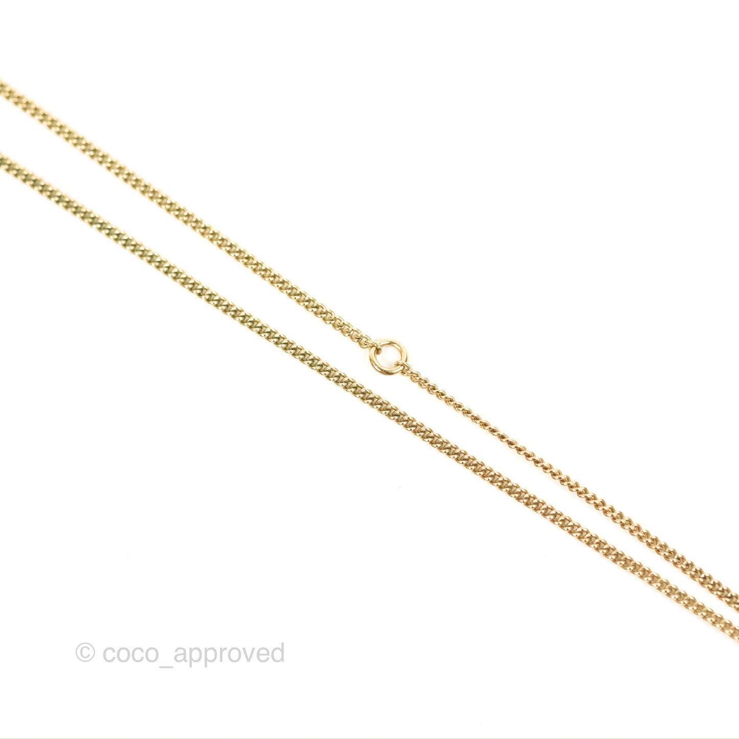 Chanel CC Pearl Light Pink Flower Pendant Necklace Gold Tone 18C