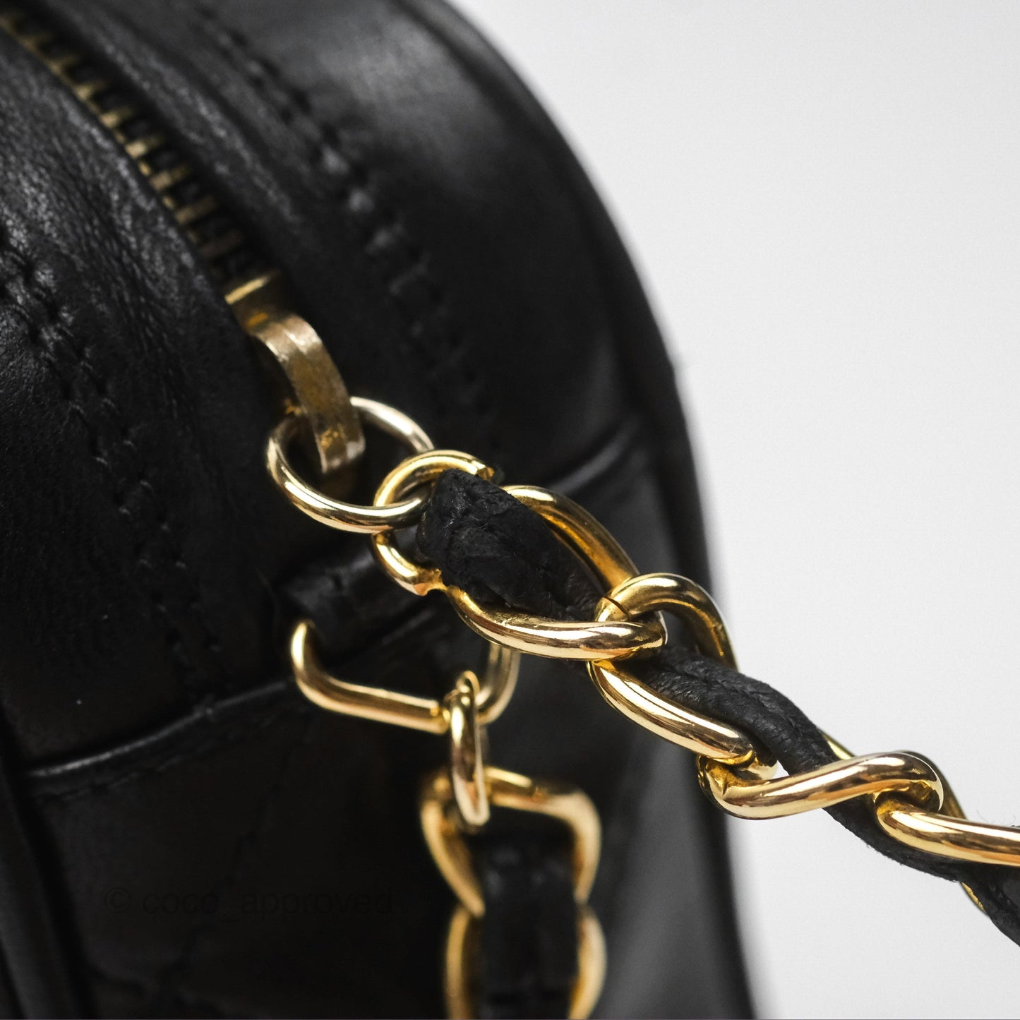 Chanel Vintage Camera Bag Black Lambskin Gold Hardware