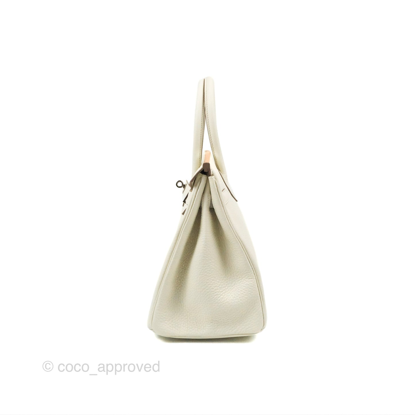 Hermès Retourne Birkin 30 Mushroom Togo Palladium Hardware