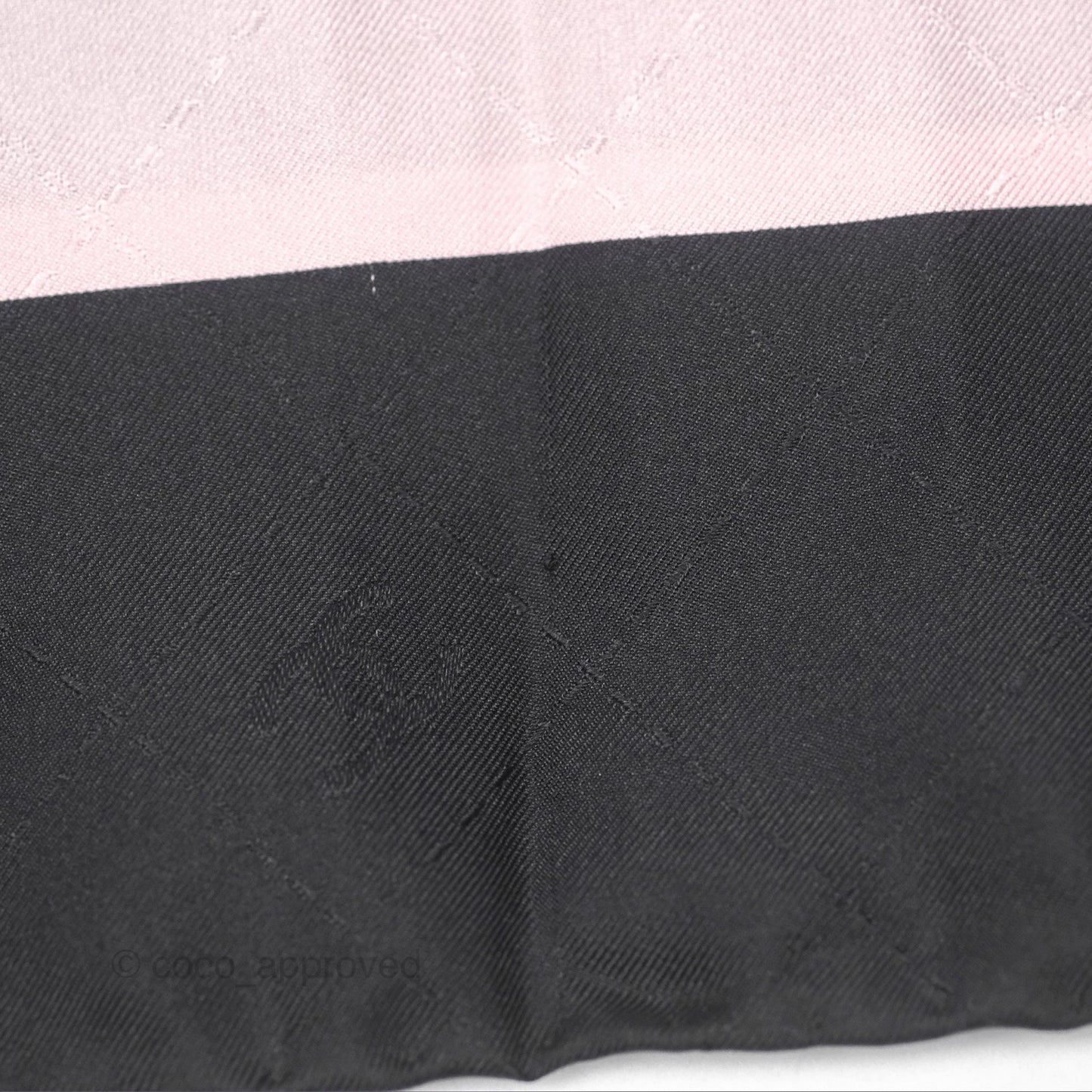 Chanel Logo Black/Pink Silk Scarf 90