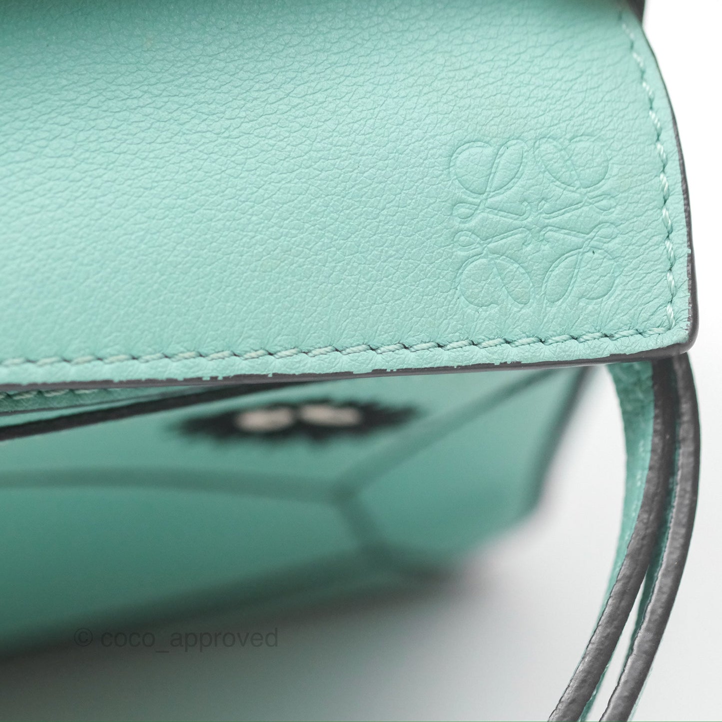 Loewe x Studio Ghibli Spirited Away Mini Puzzle Mint Calfskin