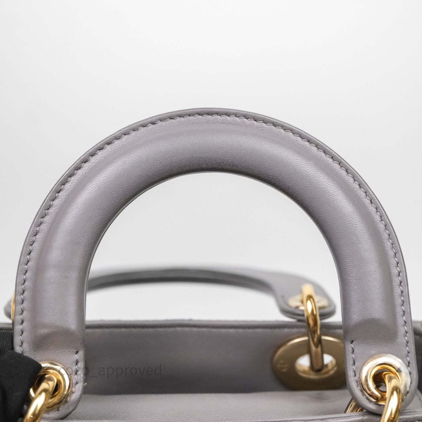 Christian Dior Small Lady Dior My ABCDior Bag Stone Gray Cannage Lambskin
