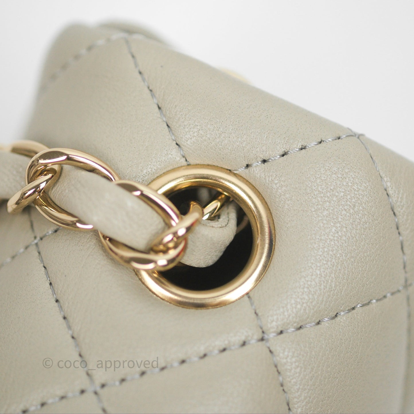 Chanel Mini Rectangular Quilted Sage Lambskin Gold Hardware