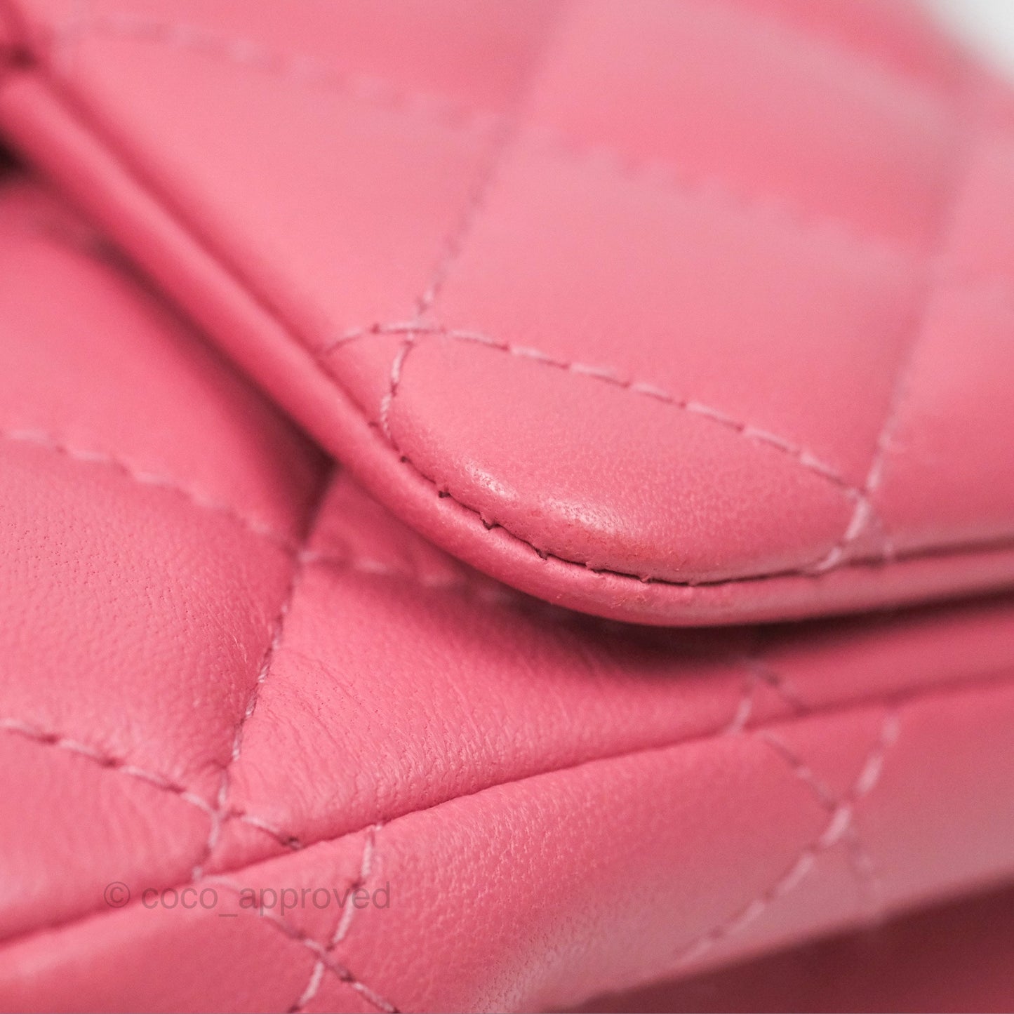Chanel Quilted Mini Square Lambskin Pink Gold Hardware