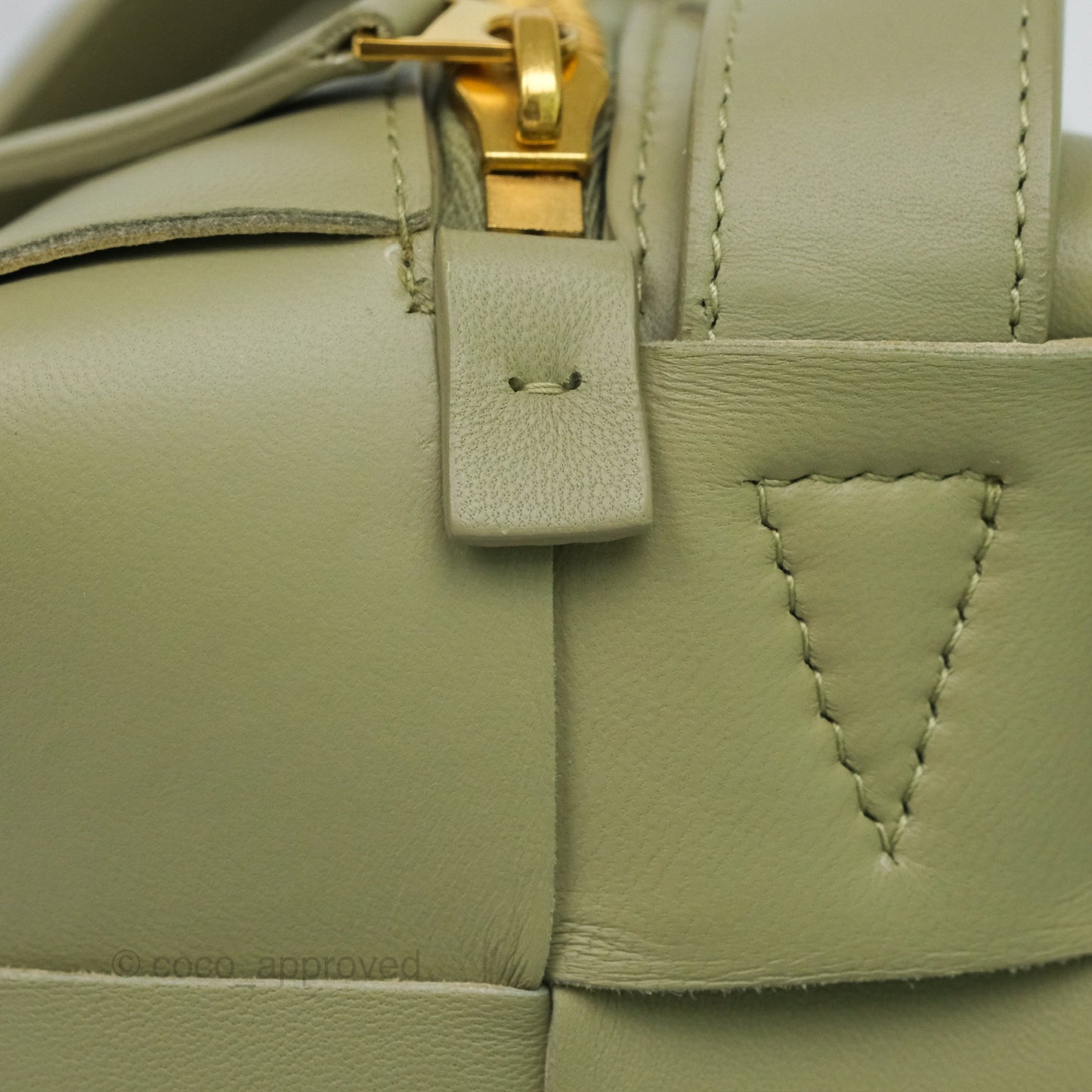 Bottega Veneta Brick Cassette Bag Olive Green Intrecciato Lambskin