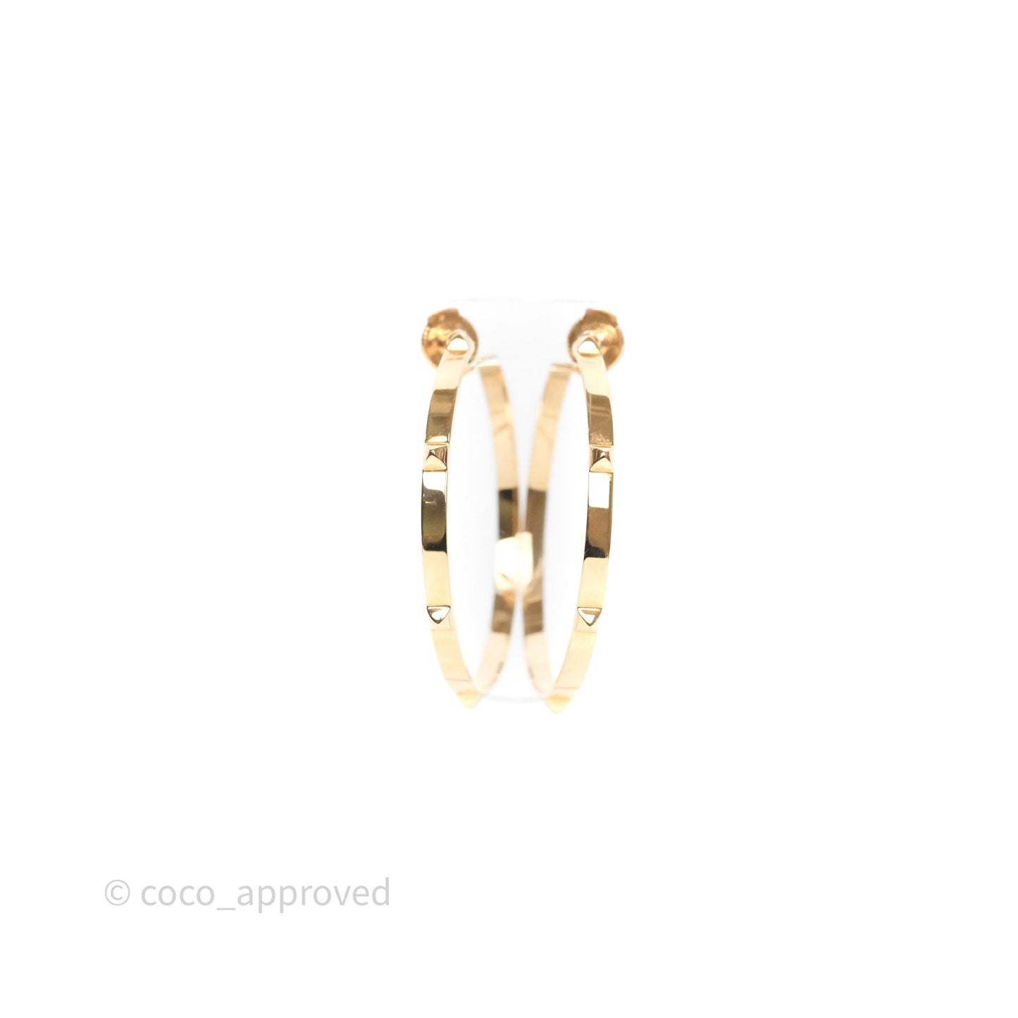 Hermès Mini Clous Hoop Earrings 18K Rose Gold