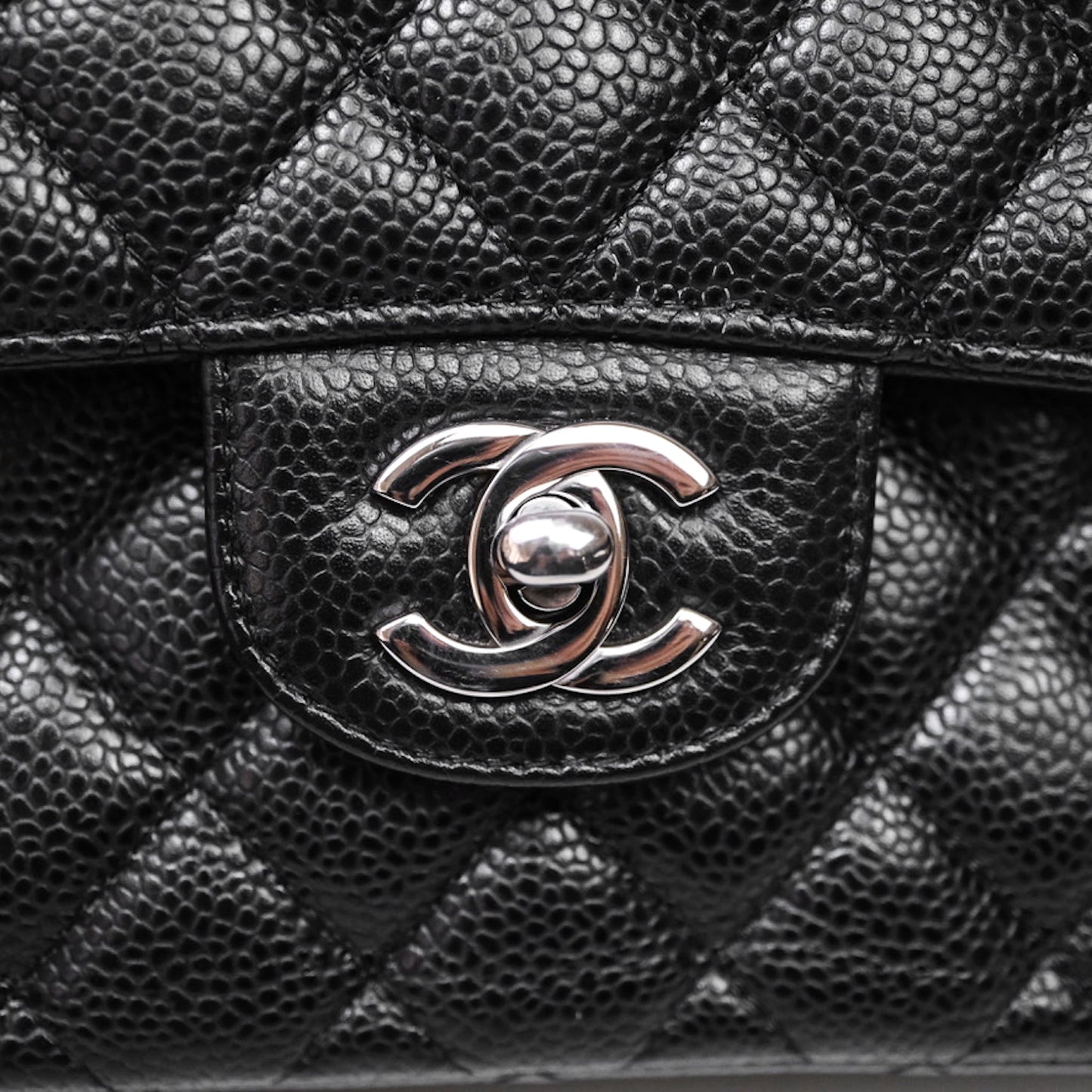 Chanel Small Classic Flap Quilted Black Caviar Silver Hardware