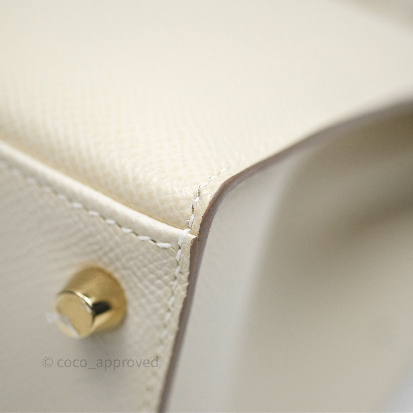 Hermès Kelly 28 Sellier Craie 10 Epsom Gold Hardware