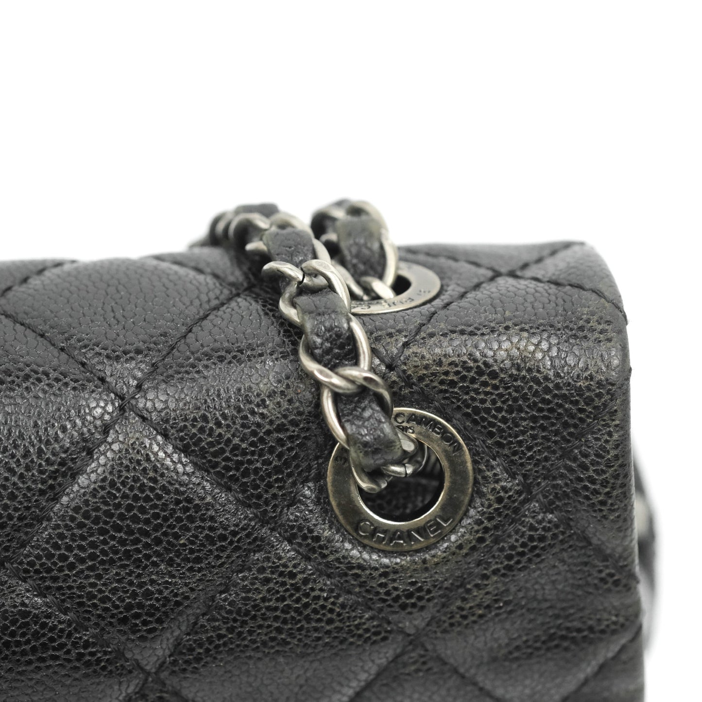 Chanel Jumbo Easy Flap Bag Black Caviar Ruthenium Hardware