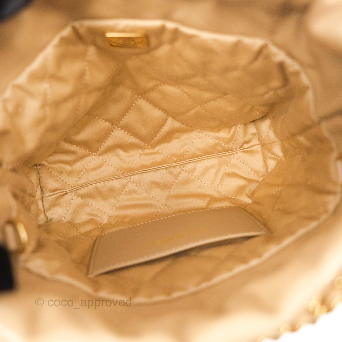 Chanel 22 Mini Bag Beige Shiny Crumpled Calfskin