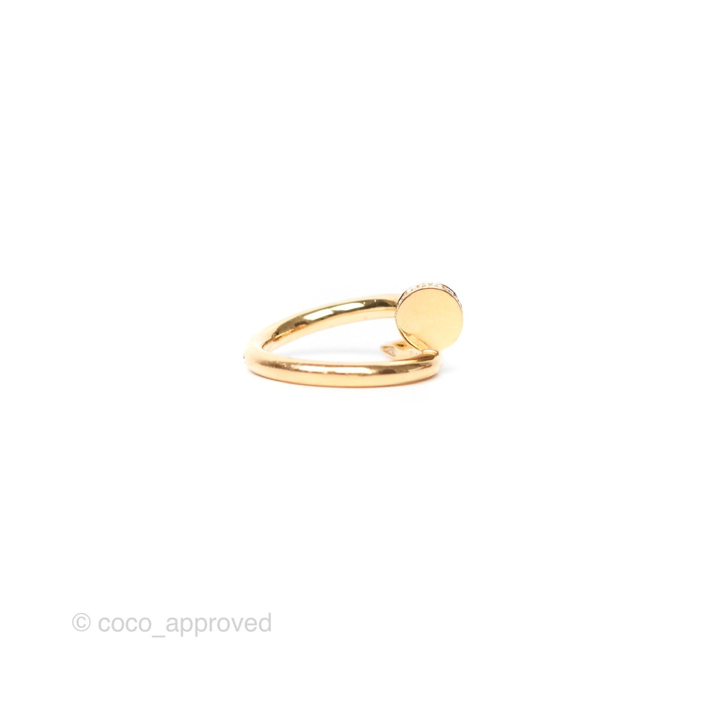 Cartier Juste Un Clou Ring Rose Gold Diamonds Size 51