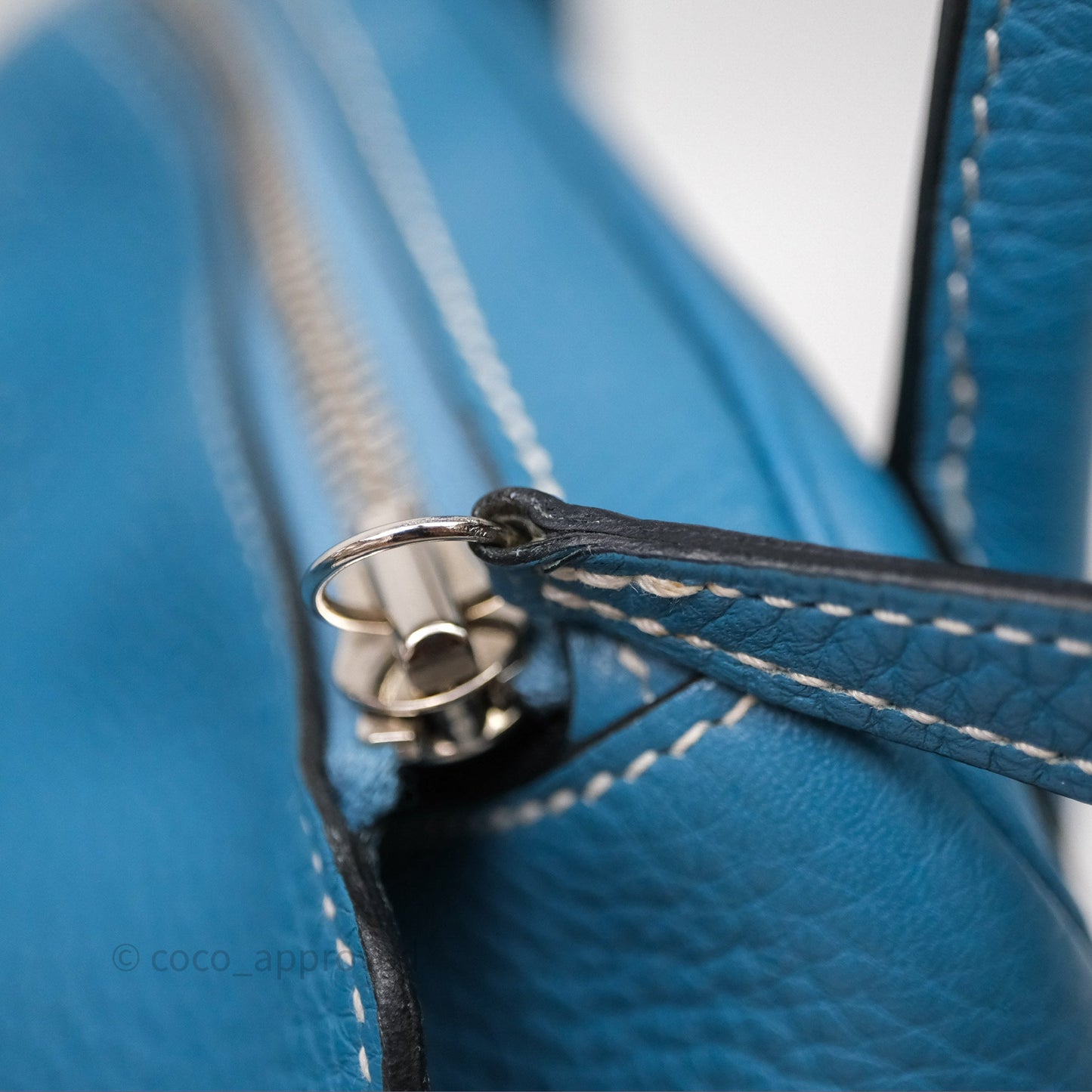 Hermès Lindy 30 Bleu Jean 75 Clemence Palladium Hardware