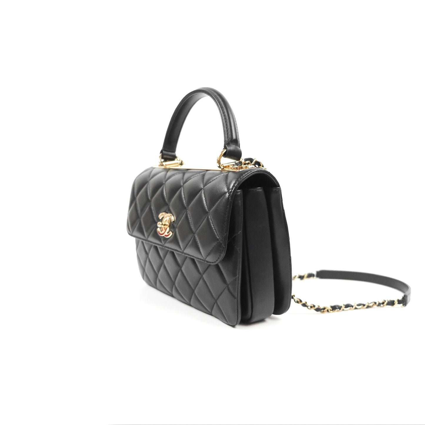 Chanel Trendy CC Small Black Lambskin Gold Hardware