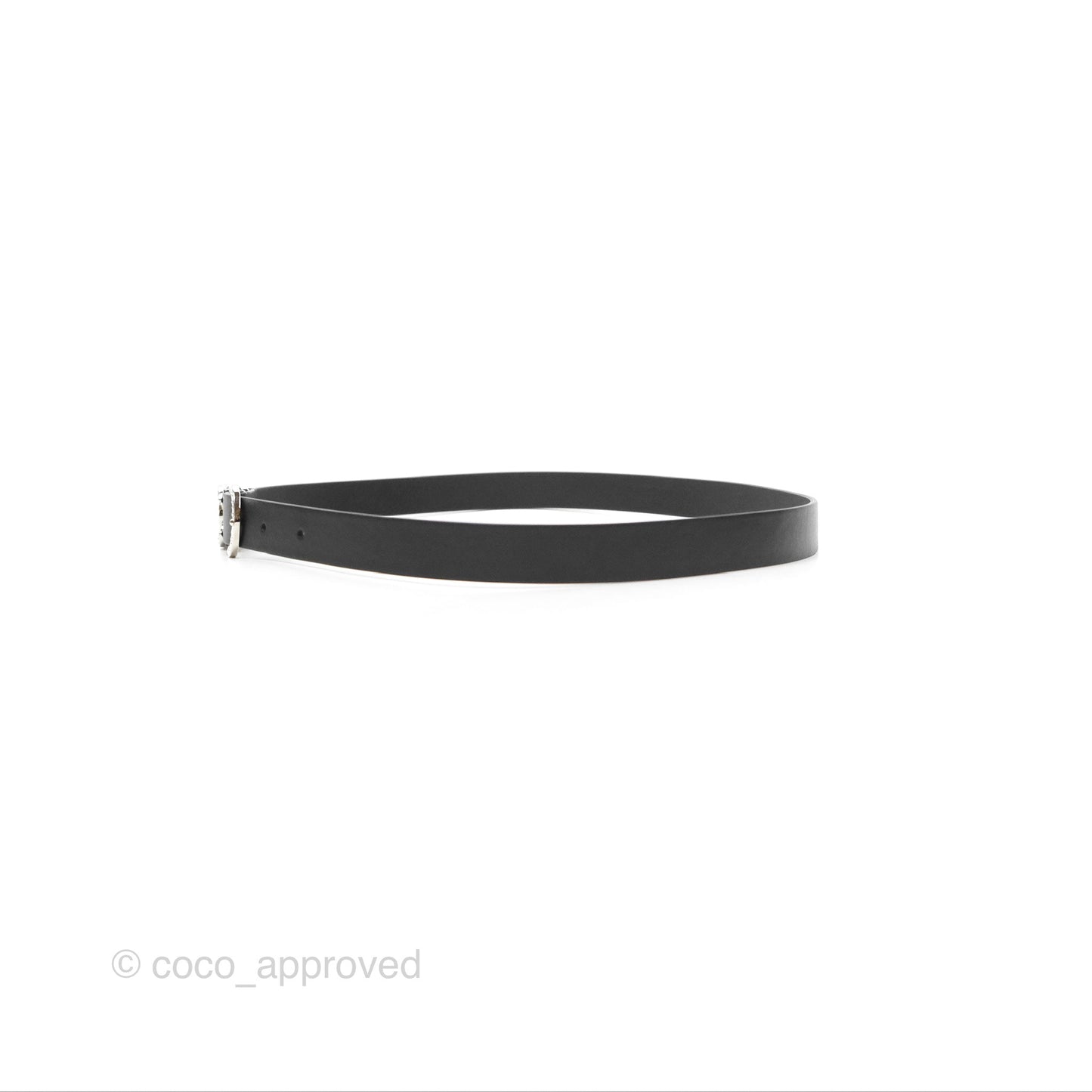 Chanel Crystal CC Black Leather Silver Hardware 75 | 30