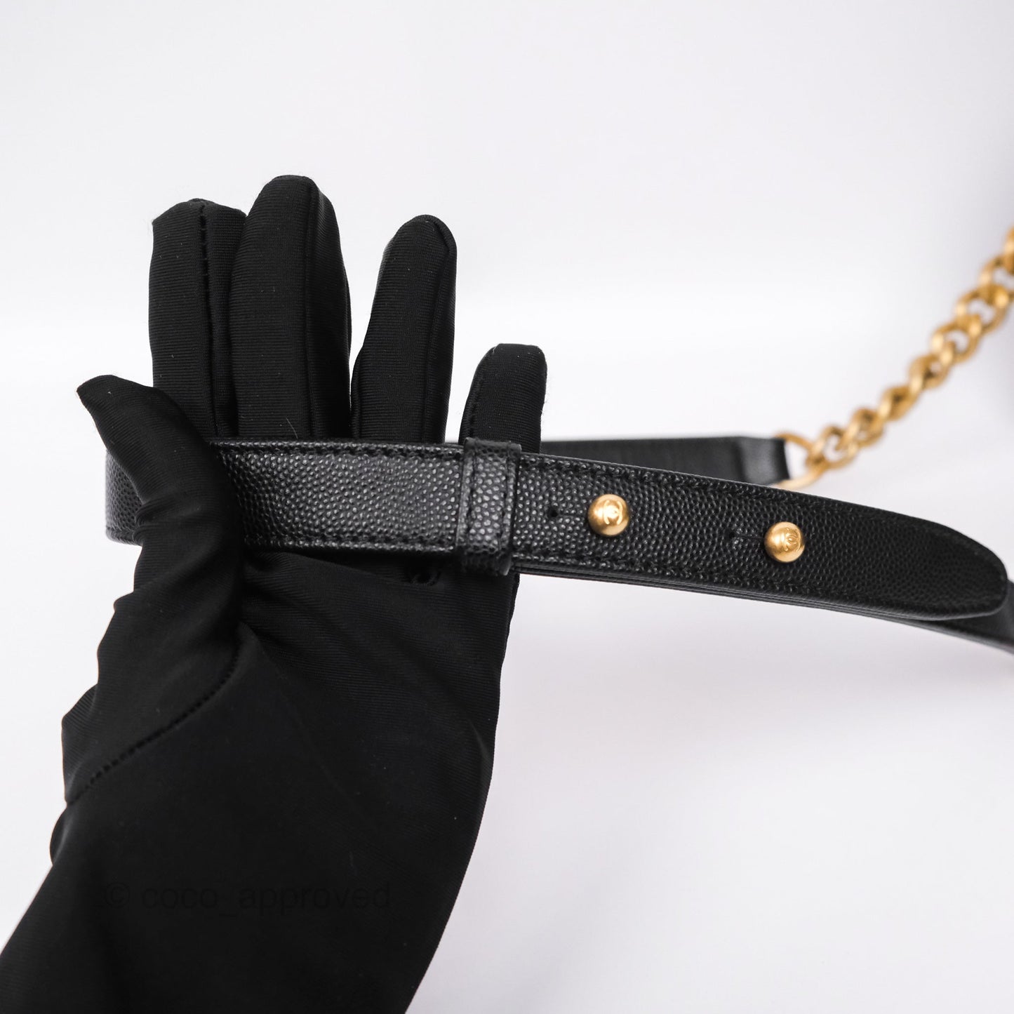 Chanel Medium Boy Quilted Black Caviar Aged Gold Hardware