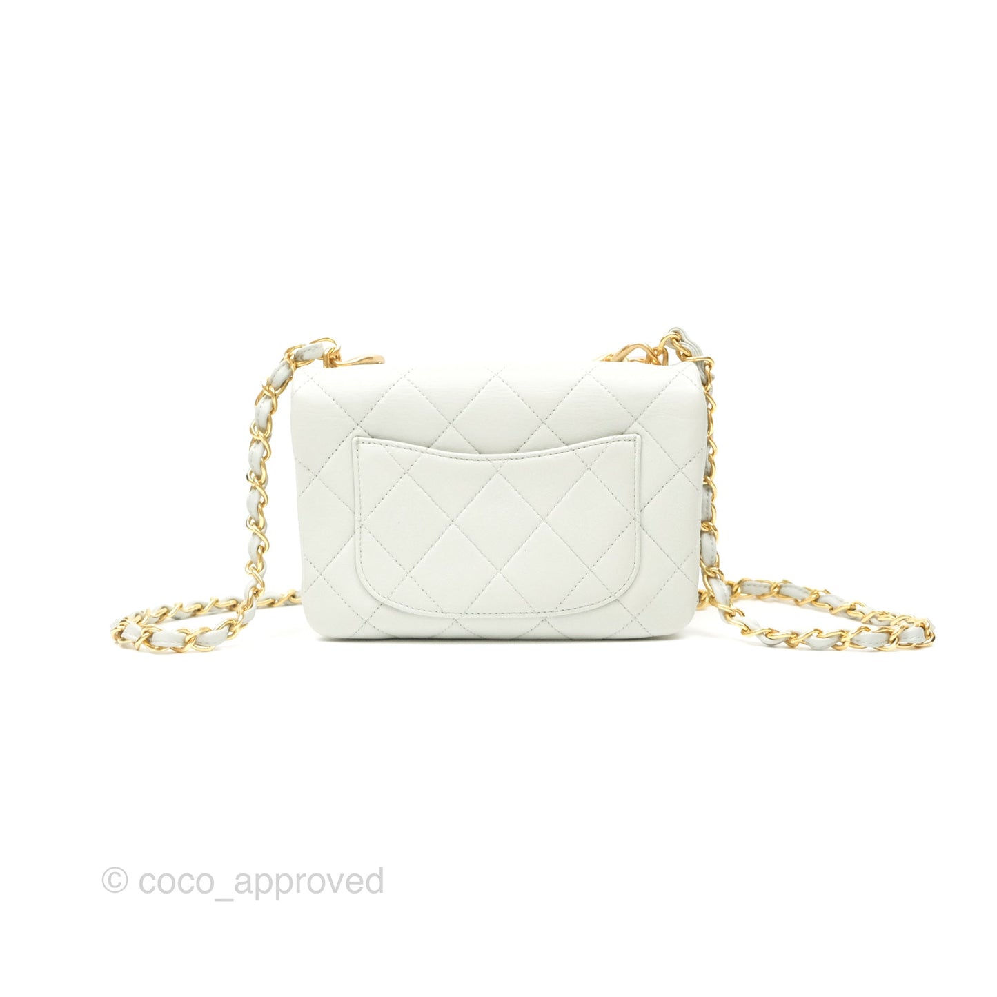 Chanel Chain Handle Flap Light Grey Calfskin Aged Gold Hardware