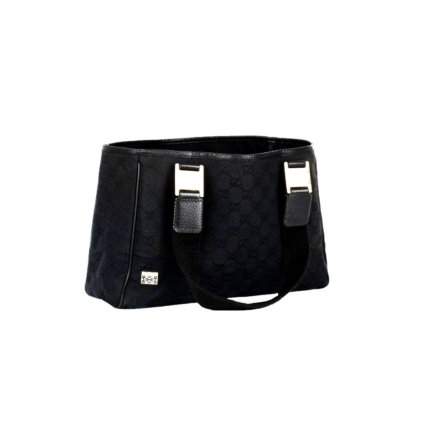 Luxury Gucci Trending 2025 Black GG Canvas Tote Bag - '00s