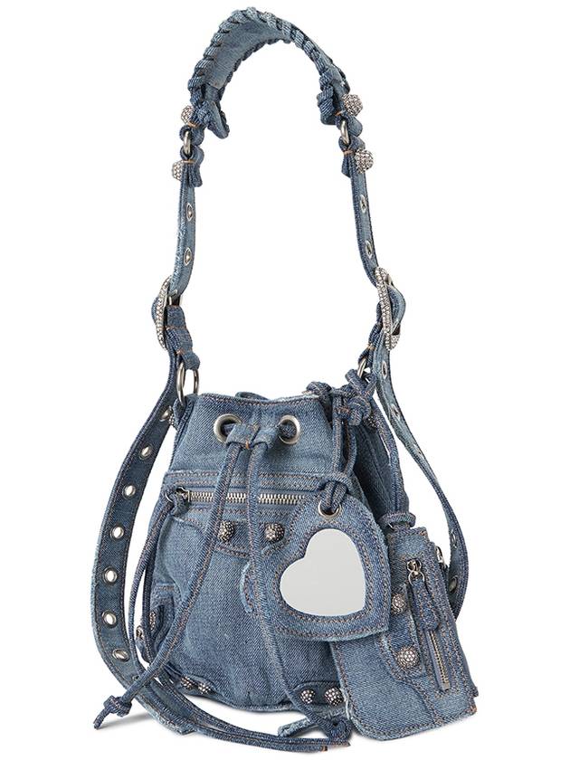 Luxury Balenciaga Le Cagole XS Bucket Bag Blue
