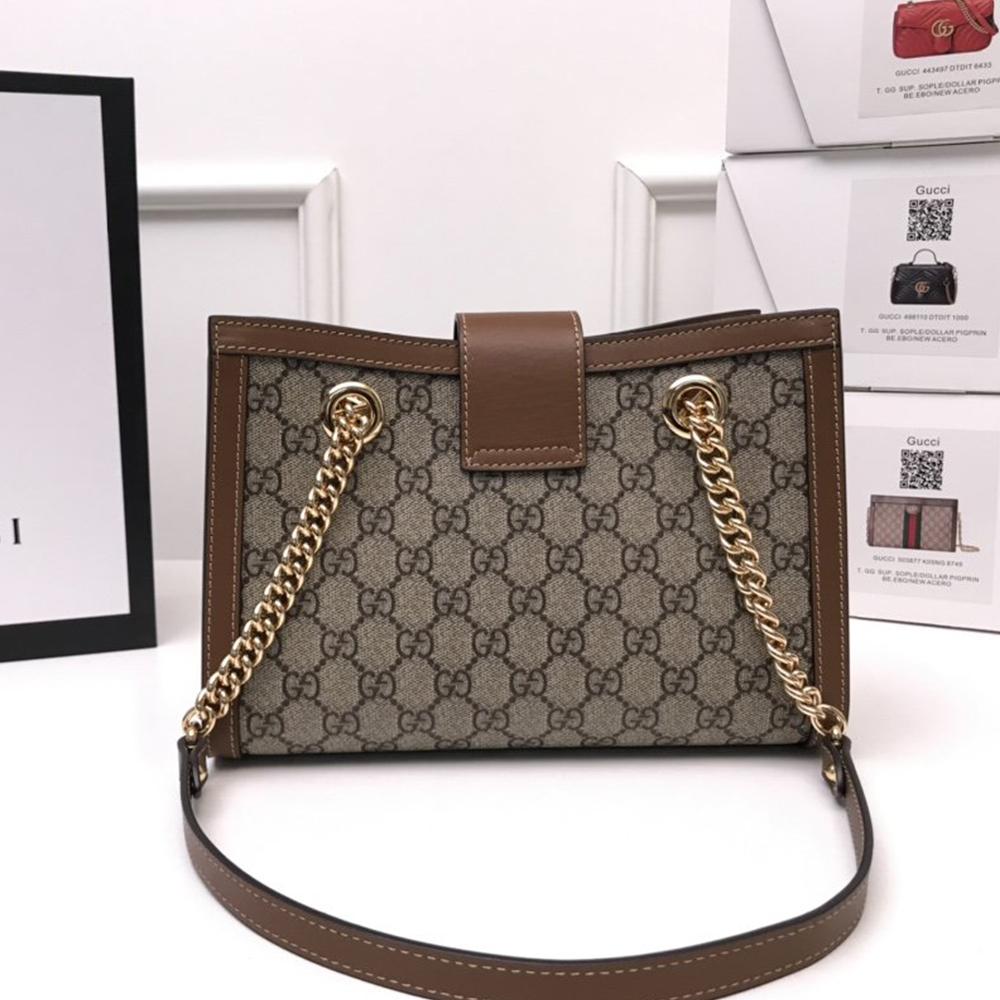 Luxury Gucci Padlock small GG shoulder bag