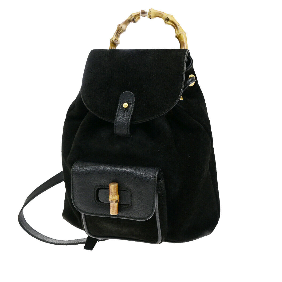 Luxury Gucci Trending 2025 Bamboo  Suede Backpack Bag ()