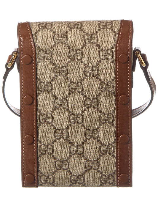 Luxury Gucci Trending 2025 Horsebit 1955 Mini GG Supreme Canvas & Leather Bag