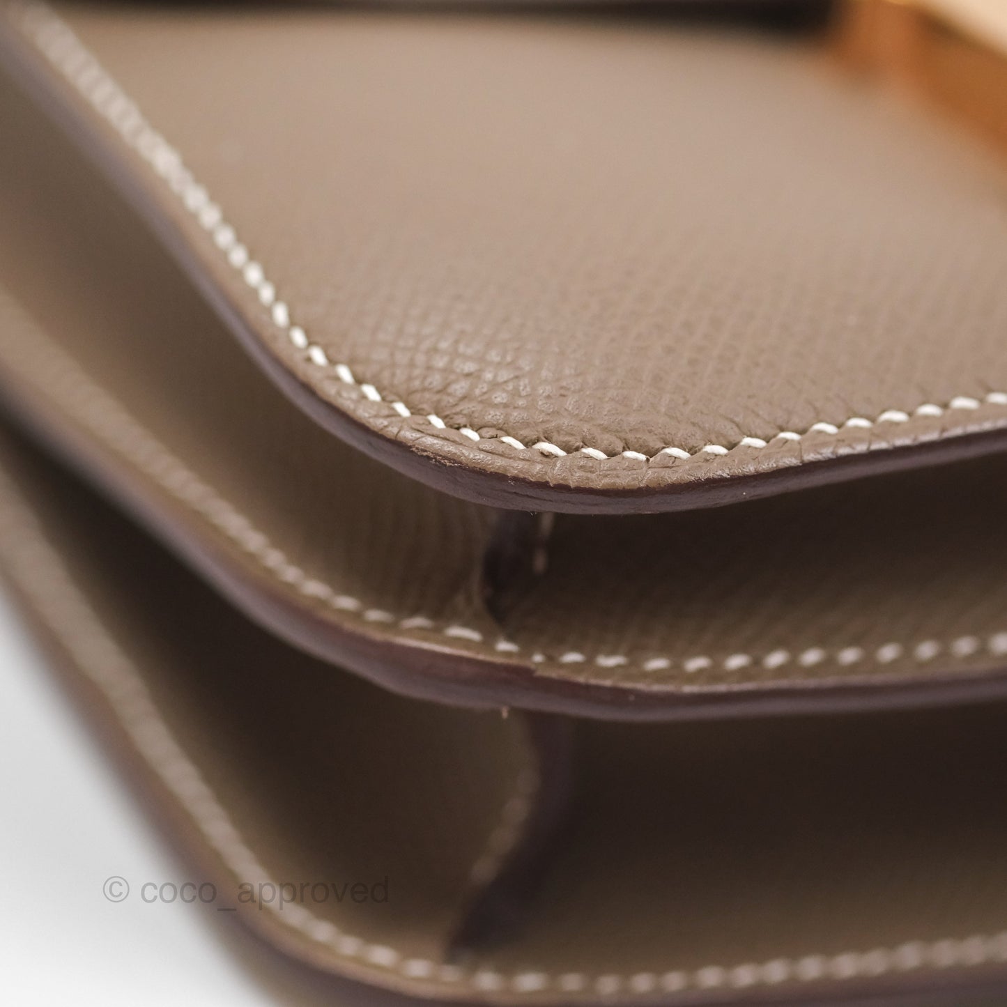 Hermès Constance Mini 18cm Mirror Etoupe 18 Epsom Rose Gold Hardware