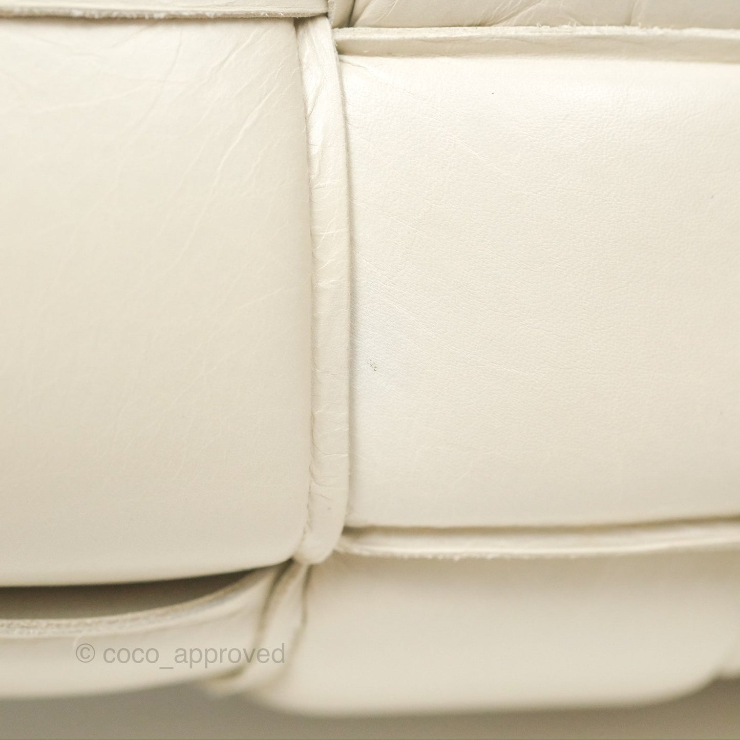 Bottega Veneta Padded Cassette Shoulder Bag Intrecciato Chalk Paper Calfskin