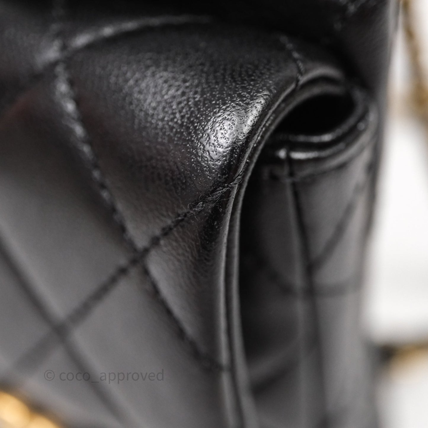 Chanel Double Pocket Black Lambskin Gold Hardware 25C