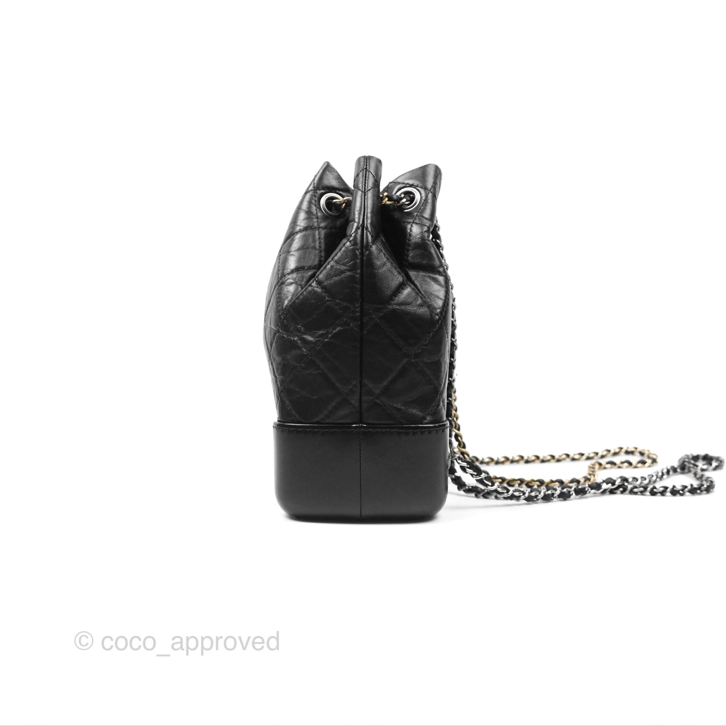 Chanel Small Gabrielle Backpack Black Aged Calfskin