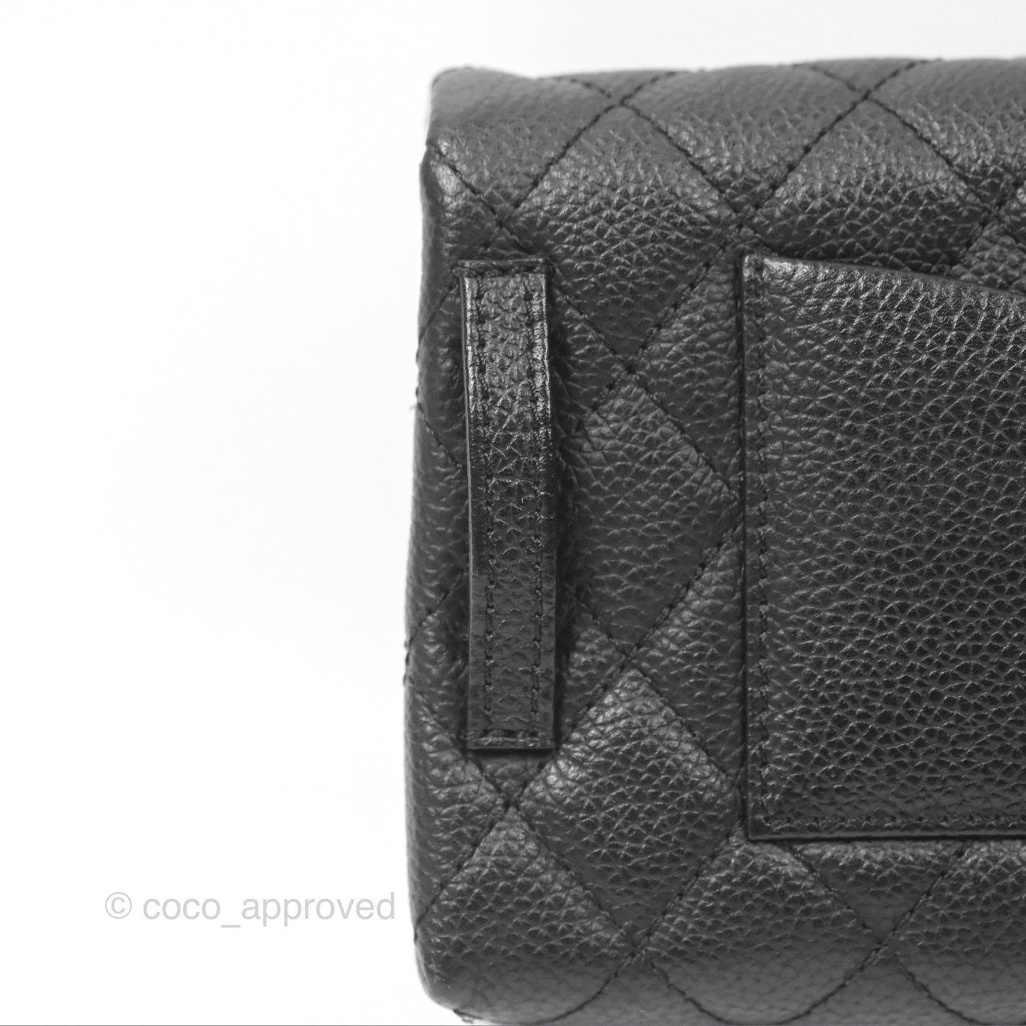 Chanel Reissue Quilted Belt Bag Black Caviar Silver Hardware